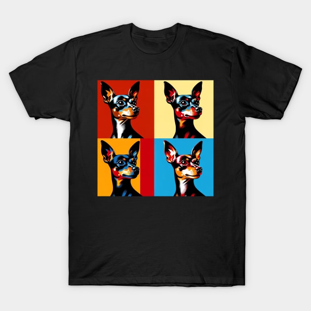 Miniature Pinscher Pop Art - Dog Lovers T-Shirt by PawPopArt